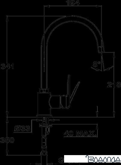 Смеситель TEKA IN 995 Inca Orange [53995120FA]