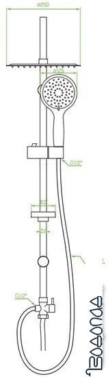 Душевая система Laveo Fino PL2 20OX