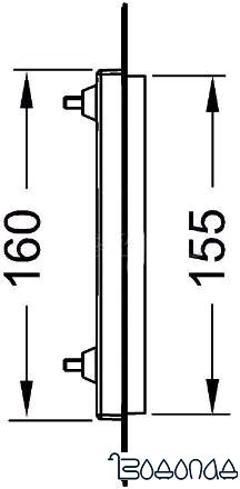Tece Монтажная рамка Loop Square 9240649 (хром глянцевый)