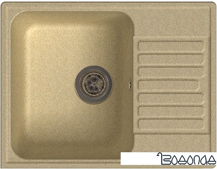 Кухонная мойка GranFest QUARZ Z-13 (бежевый) фото 1 Кухонная мойка GranFest QUARZ Z-13 (бежевый) фото 1