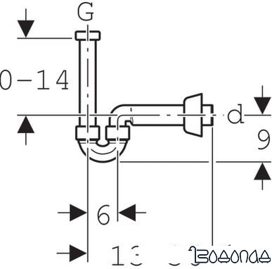 Сифон Geberit 151.105.21.1 (хром глянцевый)