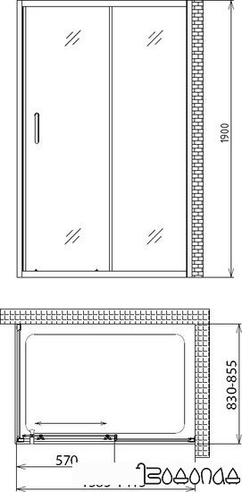 Душевой уголок Gemy Victoria S30191B-A85 фото 4
