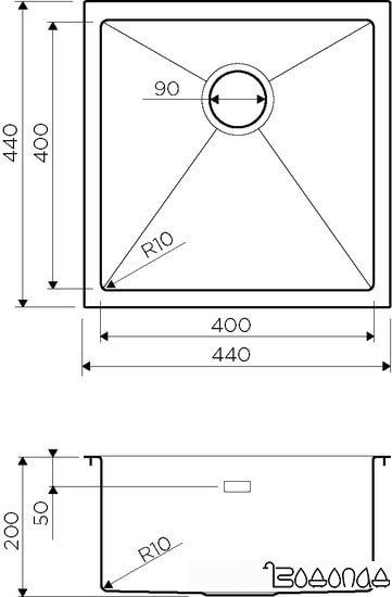 Кухонная мойка Omoikiri Taki 44-U/IF LG