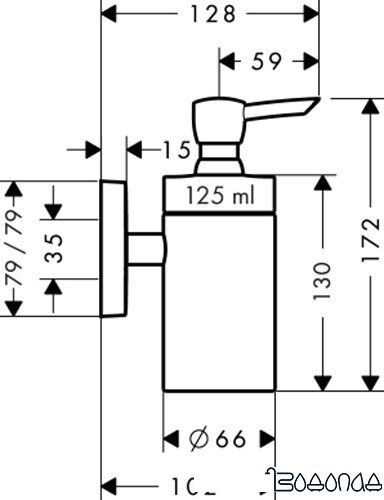 Дозатор для жидкого мыла Hansgrohe PuraVida 41503000