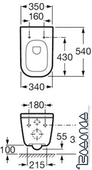 Унитаз Roca The Gap (346477000) без крышки фото 4