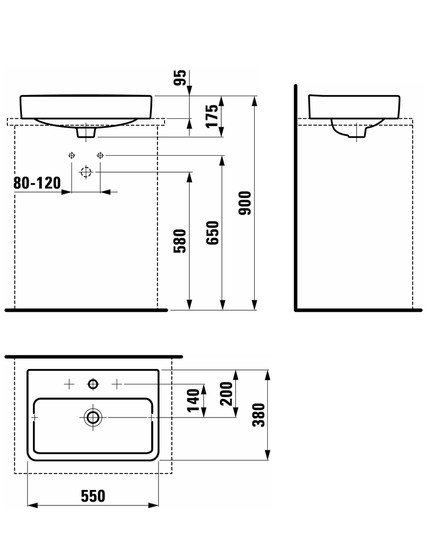 Умывальник Laufen Pro S 55x38 [8129520001041] фото 2