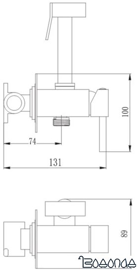 Гигиенический душ Haiba HB5512-7 (черный)