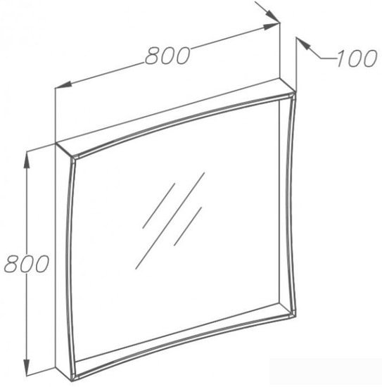 Smile Зеркало Дольче 80 00-00000452 (белый глянцевый)