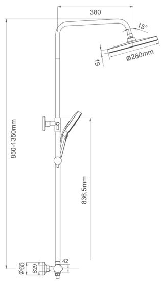 Душевая система Gappo G2403-48