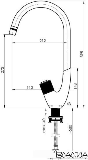 Смеситель Rubineta Swan-33 SW0008 фото 2