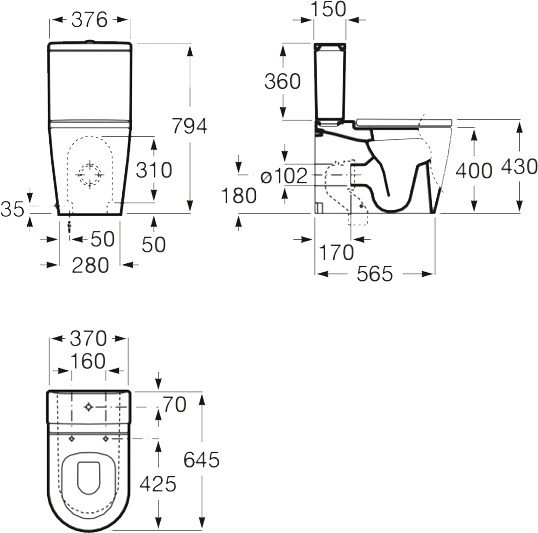 Унитаз Roca Inspira Round [342527000] без бачка и крышки фото 4