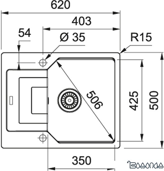 Кухонная мойка Franke Urban UBG 611-62 (миндаль)