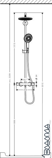 Душевая система Hansgrohe Raindance Select 240 Showerpipe (27115000)