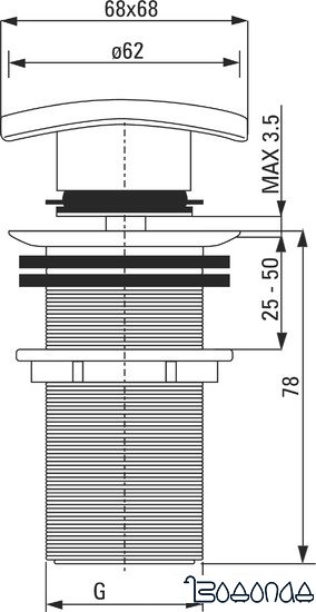 Донный клапан Deante Click-Clack NHC 011A