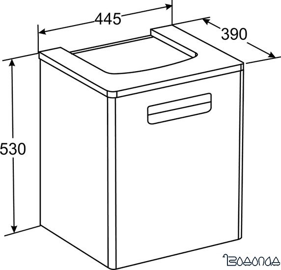 Roca The Gap Тумба белая 45 (ZRU9302735) фото 2