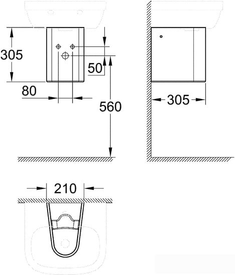 Полупьедестал Grohe 39325000 фото 3