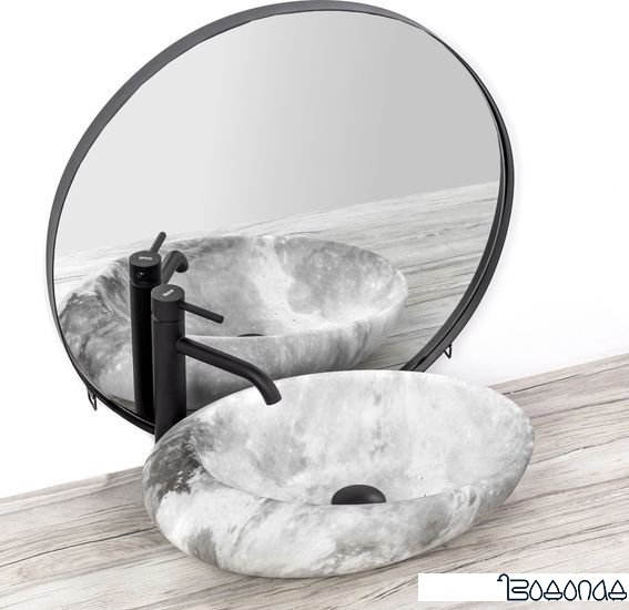 Умывальник Rea Roxy U6651 (светло-серый камень) фото 3