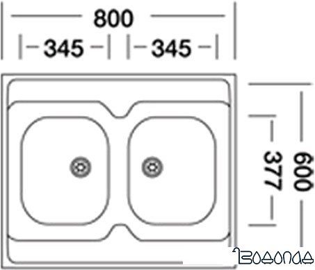Кухонная мойка Kromevye N 432 K Кухонная мойка Kromevye N 432 K