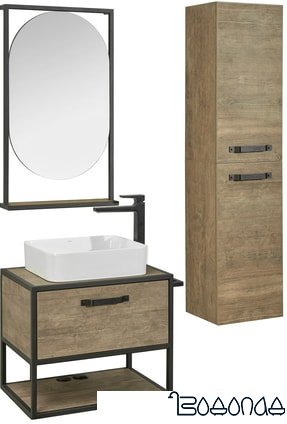 Акватон Зеркало Фабрик 50 1A242502LTDY0 (дуб кантри)