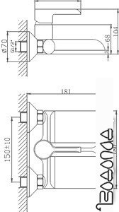 Смеситель Haiba HB60805-8 (белый)