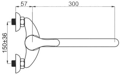 Смеситель Rubineta P-12/C Star (P2CK01)