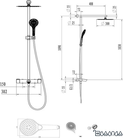 Душевая система Villeroy & Boch Embrace Plus TVS1083000261 фото 2