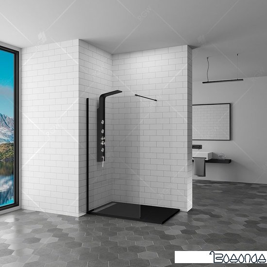 Душевая стенка RGW WA-10B 120 см (черный/прозрачное) фото 1