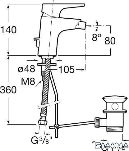 Смеситель Roca Atlas A5A6090C00