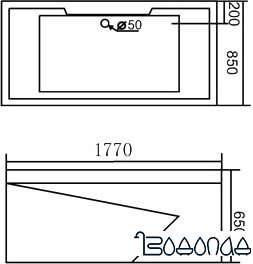 Ванна Gemy G9065 K фото 4