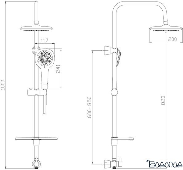 Душевая система Lemark LM8808C