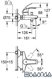 Смеситель Grohe Eurosmart 33300002 фото 2