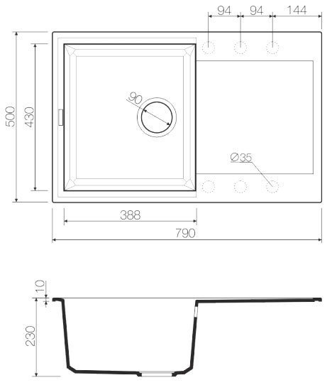 Кухонная мойка Omoikiri Sakaime 79-DC [4993280]