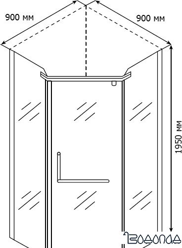 Душевой уголок RGW PA-81 90x90 (матовое стекло) фото 2