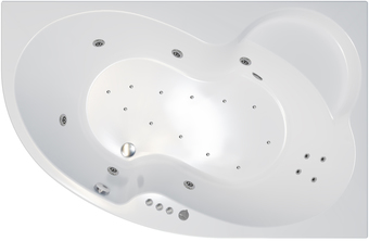 Ванна Triton Мари гидромассажная 170х110R Люкс