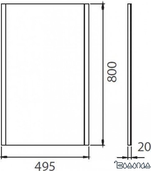 Colombo Зеркало Акцент 50 (белый глянец/венге) [F15304902]