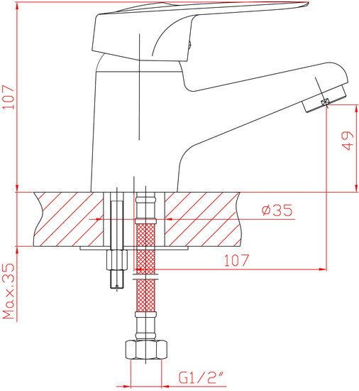 Смеситель Cron CN1004-2 (хром)