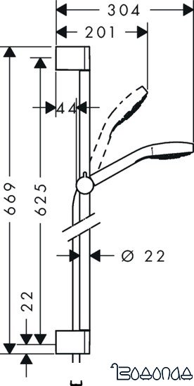 Душевой гарнитур Hansgrohe Croma Select E [26584400]