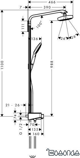 Душевая система Hansgrohe Raindance Select [27126400] фото 4