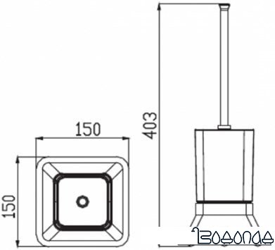 Ершик для унитаза Kaiser Moderne KH-1036 фото 2
