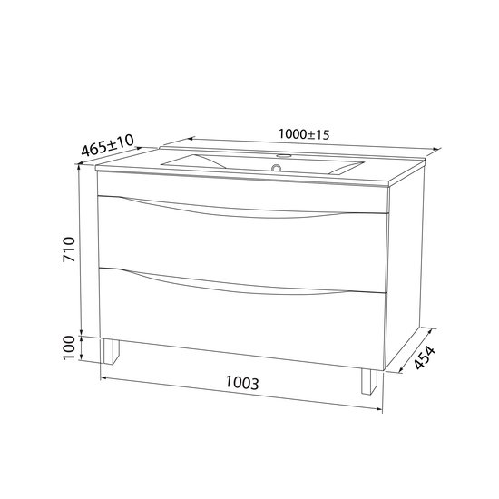 IDDIS Тумба с умывальником Cloud 100 CLO10WFi95K