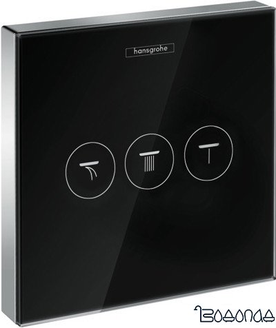 Переключатель режимов Hansgrohe ShowerSelect Glass 15736600 (черный/хром)