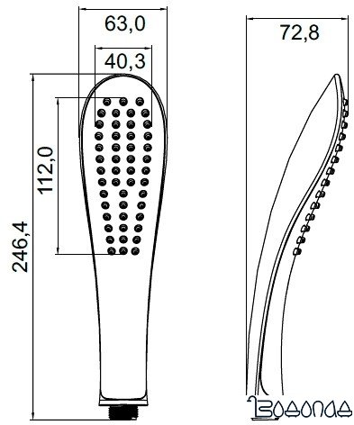 Душевая лейка IDDIS 0211F00I18