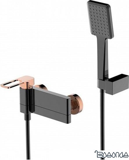 Смеситель IDDIS Slide SLIBG00i02 (черный/розовое золото)