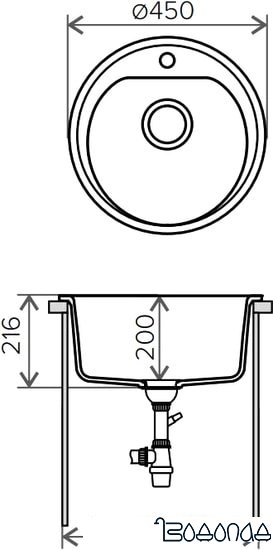 Кухонная мойка Polygran F-05 (белый хлопок 36) Кухонная мойка Polygran F-05 (белый хлопок 36)