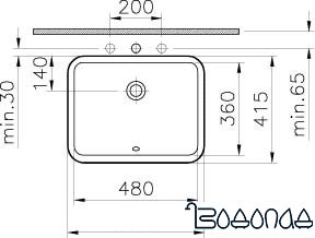 Умывальник Vitra S50 53x41.5 (5339B003-0012) фото 3