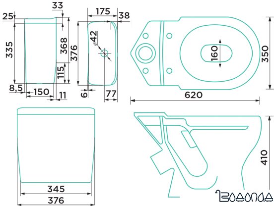 Унитаз Gesso Проксима Home De Luxe