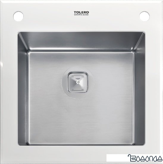 Кухонная мойка Tolero Ceramic glass TG-500 (белый) фото 1