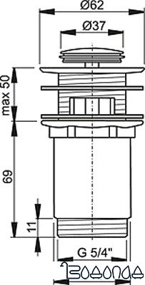 Донный клапан Alcaplast A391