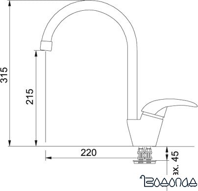 Смеситель Franke Platino Fragranite Бежевый [115.0029.588]