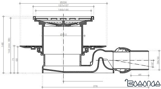 Трап/канал Pestan Confluo Standard Tide 4 Mask Gold